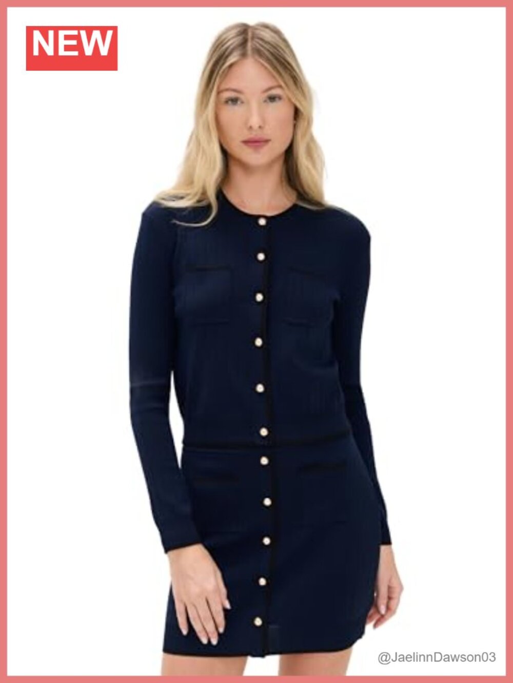 Lightweight Stretch Knit Button Cardigan with Patch Pocket